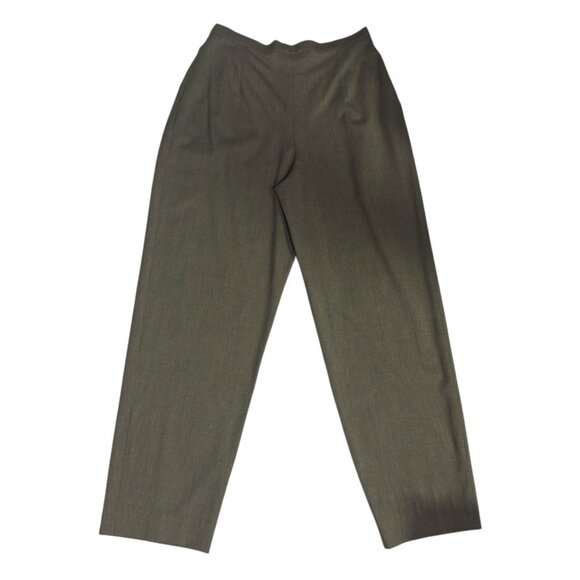 NWT Emanuel Ungaro Paris Green Pleated Pants with Pockets Women's Sz 12 - Picture 2 of 11